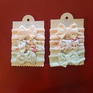 New Cloud Island 3-Pack Head Wraps NB-0 Months Bundle Lot Of TWO